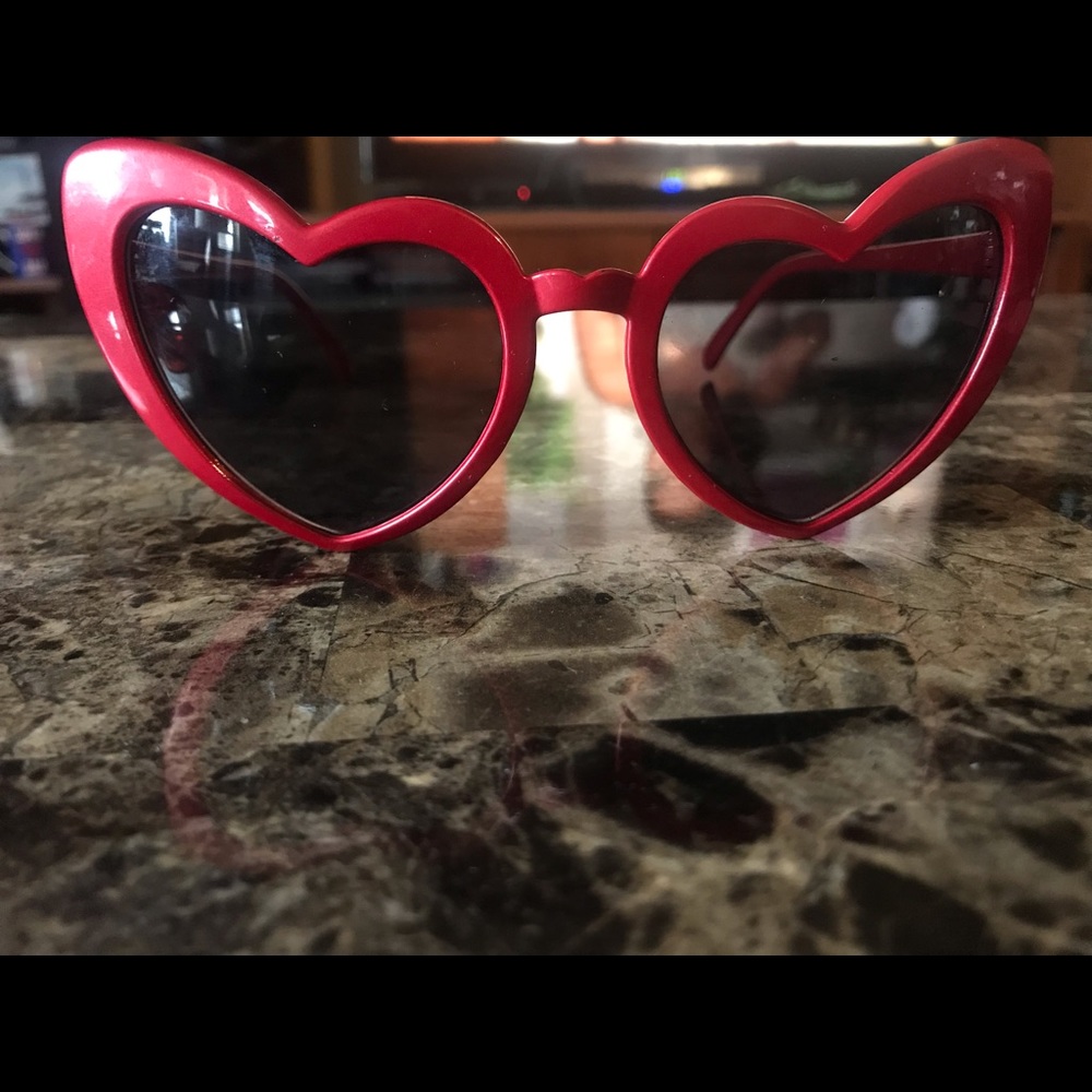 Red Heart Shape Sunglasses